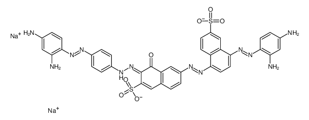3-[[4-[(2,4-diaminophenyl)azo]phenyl]azo]-6-[[4-[(2,4-diaminophenyl)azo]-6-sulpho-1-naphthyl]azo]-4-hydroxynaphthalene-2-sulphonic acid, sodium salt Structure