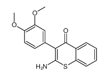 2-amino-3-(3,4-dimethoxyphenyl)thiochromen-4-one Structure
