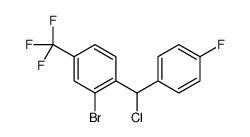 2-bromo-1-[chloro(4-fluorophenyl)methyl]-4-(trifluoromethyl)benzene Structure