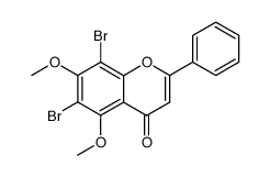 6,8-dibromo-5,7-dimethoxy-2-phenyl-chromen-4-one Structure