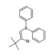 (Z)-2-bromo-1-(diphenylboryl)-3,3-dimethyl-1-butene结构式