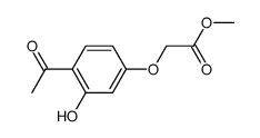 (4-acetyl-3-hydroxyphenoxy)acetic acid methyl ester Structure