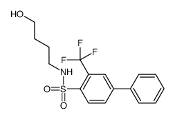 N-(4-hydroxybutyl)-4-phenyl-2-(trifluoromethyl)benzenesulfonamide Structure