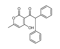 3-(2,2-diphenylacetyl)-4-hydroxy-6-methylpyran-2-one结构式