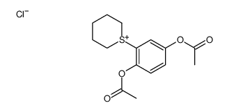 [4-acetyloxy-3-(thian-1-ium-1-yl)phenyl] acetate,chloride结构式