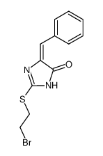 5-benzylidene-2-((2-bromoethyl)thio)-3,5-dihydro-4H-imidazol-4-one结构式