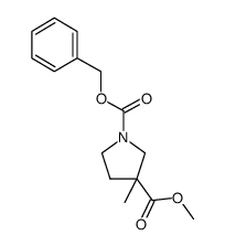1-benzyl 3-methyl 3-methylpyrrolidine-1,3-dicarboxylate Structure