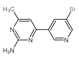 4-(5-溴-3-吡啶)-6-甲基嘧啶-2-胺结构式