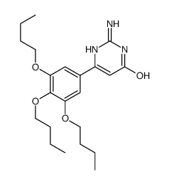 2-amino-6-(3,4,5-tributoxyphenyl)-1H-pyrimidin-4-one结构式