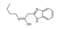 2-(1H-苯并咪唑-2-基)-N-丁基乙酰胺结构式