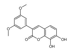 3-(3,5-dimethoxyphenyl)-7,8-dihydroxychromen-2-one结构式