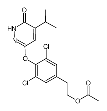3,5-dichloro-4-((5-isopropyl-6-oxo-1,6-dihydropyridazin-3-yl)oxy)phenylethyl acetate Structure