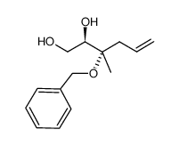 (2R,3S)-3-(benzyloxy)-3-methylhex-5-ene-1,2-diol结构式
