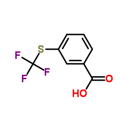 3-(三氟甲基硫代)苯甲酸结构式