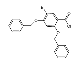 2,4-bisbenzyloxy-5-bromobenzoyl chloride Structure