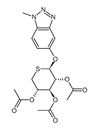 1-methyl-1H-1,2,3-benzotriazol-5-yl 2,3,4-tri-O-acetyl-5-thio-β-D-xylopyranoside Structure
