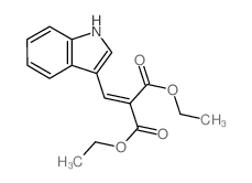 Propanedioic acid,2-(1H-indol-3-ylmethylene)-, 1,3-diethyl ester结构式