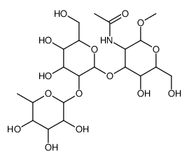 methyl O-fucopyranosyl-(1-2)-O-galactopyranosyl-(1-3)-2-acetamido-2-deoxyglucopyranoside Structure