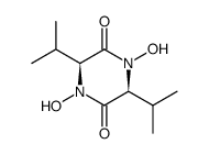 (3S,6S)-1,4-Dihydroxy-3,6-diisopropyl-2,5-piperazinedione Structure