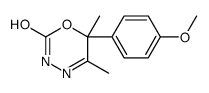 6-(4-methoxyphenyl)-5,6-dimethyl-3H-1,3,4-oxadiazin-2-one结构式