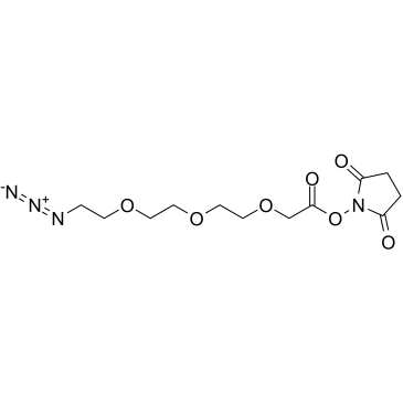 Azido-PEG3-CH2CO2-NHS Structure