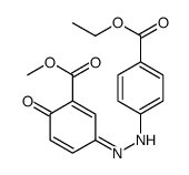methyl 3-[(4-ethoxycarbonylphenyl)hydrazinylidene]-6-oxocyclohexa-1,4-diene-1-carboxylate结构式