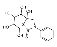 5-hydroxy-3-phenyl-5-(1,2,3,4-tetrahydroxybutyl)-1,3-thiazolidine-2-thione Structure