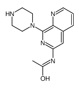 N-(8-piperazin-1-yl-1,7-naphthyridin-6-yl)acetamide结构式