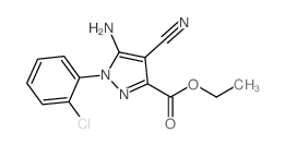 Ethyl 5-amino-1-(2-chlorophenyl)-4-cyano-1H-pyrazole-3-carboxylate Structure