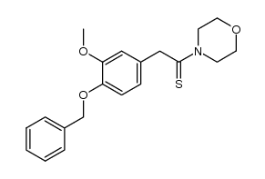 2-(4-(benzyloxy)-3-methoxyphenyl)-1-morpholinoethanethione Structure