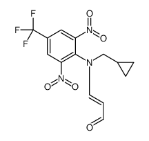 (E)-3-[N-(cyclopropylmethyl)-2,6-dinitro-4-(trifluoromethyl)anilino]prop-2-enal结构式