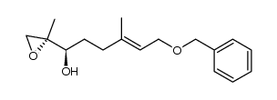 (2E)-1-benzyloxy-7,8-epoxy-6-hydroxy-3,7-dimethyl-2-octene Structure