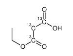 丙二酸单乙酯-1,2,3-13C3结构式