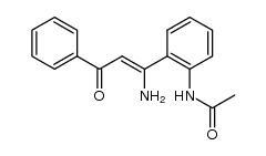 N-(2-(1-amino-3-oxo-3-phenylprop-1-en-1-yl)phenyl)acetamide结构式