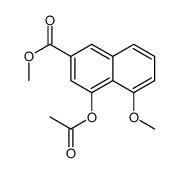 4-(乙酰基氧基)-5-甲氧基-2-萘羧酸甲酯结构式
