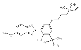 2-叔丁基-4-[3-(二甲基乙烯基硅烷)丙氧基]-6-(5-甲氧基苯并噻唑-2-基)-苯酚结构式