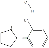 (S)-2-(2-Bromophenyl)pyrrolidine hydrochloride Structure