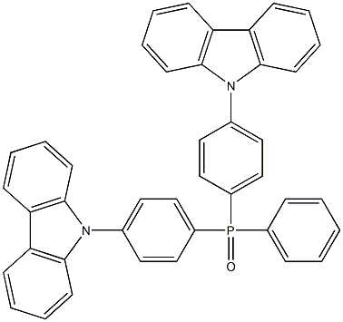 双-4(N-咔唑基苯基)苯基氧化膦结构式