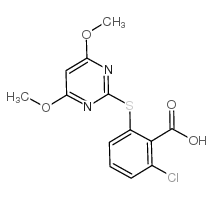 2-氯-6-(4,6-二甲氧嘧啶-2-硫基)苯甲酸结构式