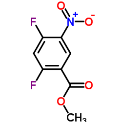 2,4-二氟-5-硝基苯甲酸甲酯结构式