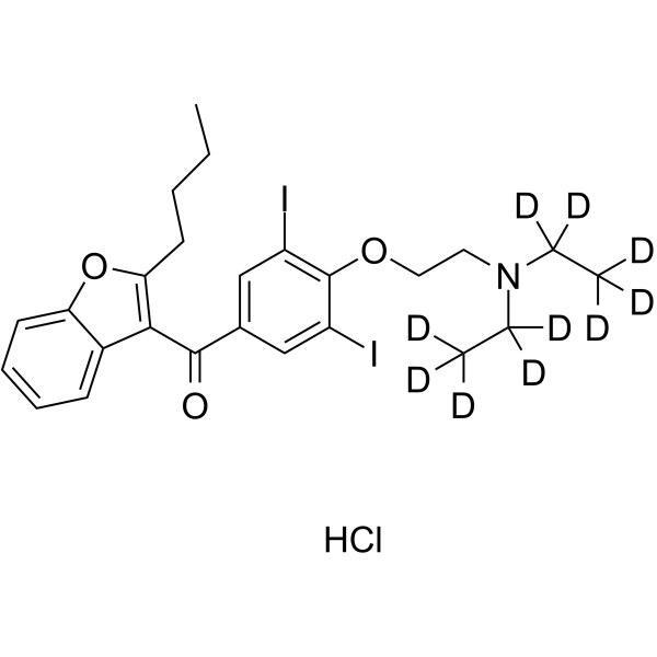 Amiodarone-d10 hydrochloride Structure