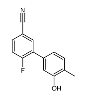 4-fluoro-3-(3-hydroxy-4-methylphenyl)benzonitrile Structure