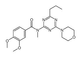 3,4-dimethoxy-N-methyl-N-(4-morpholin-4-yl-6-propyl-1,3,5-triazin-2-yl)benzamide Structure