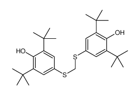 2,6-ditert-butyl-4-[(3,5-ditert-butyl-4-hydroxyphenyl)sulfanylmethylsulfanyl]phenol结构式
