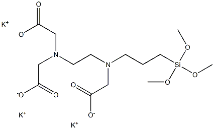N-(三甲氧基硅丙基)乙二胺三乙酸三钾盐结构式
