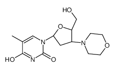 1-[(2R,4S,5S)-5-(hydroxymethyl)-4-morpholin-4-yloxolan-2-yl]-5-methylpyrimidine-2,4-dione Structure