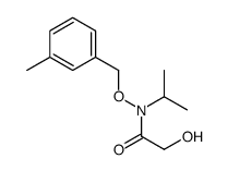 2-hydroxy-N-[(3-methylphenyl)methoxy]-N-propan-2-ylacetamide结构式