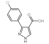 3-(4-氯苯基)-1H-吡唑-4-羧酸结构式