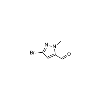 3-Bromo-1-methyl-1H-pyrazole-5-carbaldehyde Structure