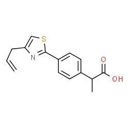 α-Methyl-4-[4-(2-propenyl)-2-thiazolyl]benzeneacetic acid结构式